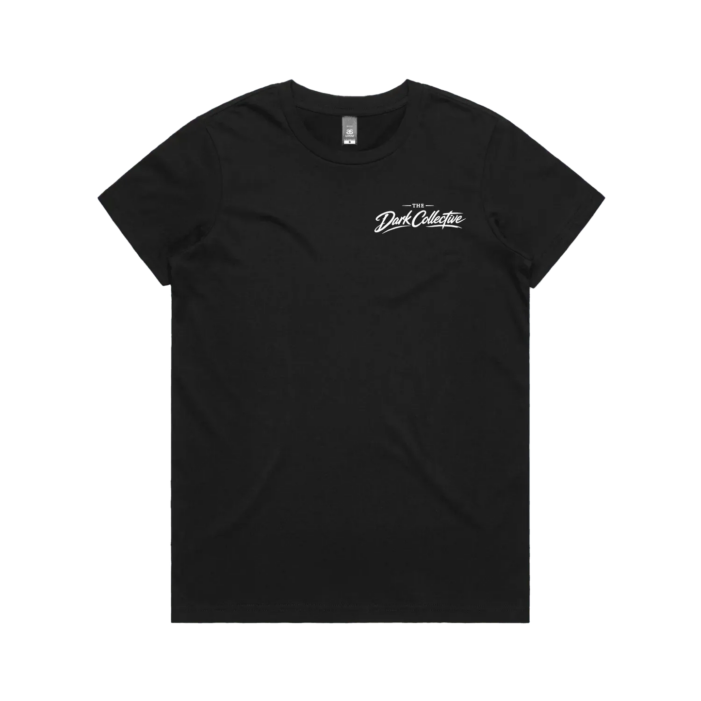 Black front flat lay