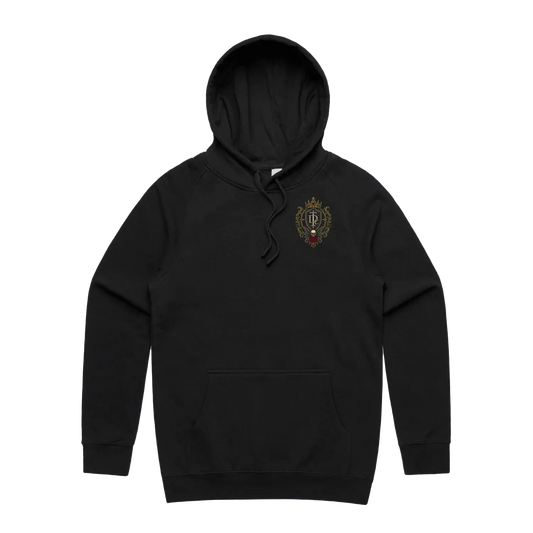 Embrace the Shadow Crest Hoodie