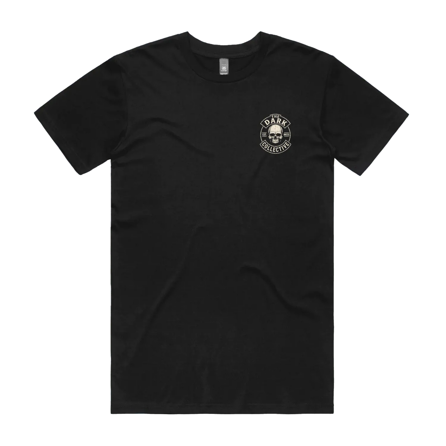 Black front flat lay
