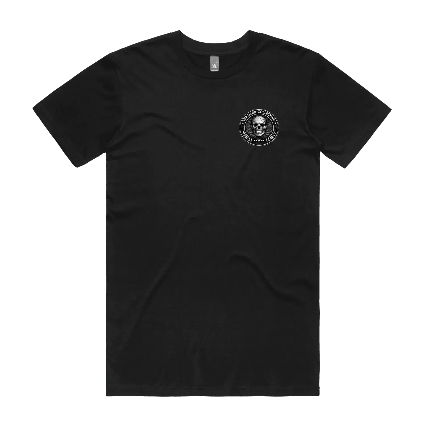 Black front flat lay