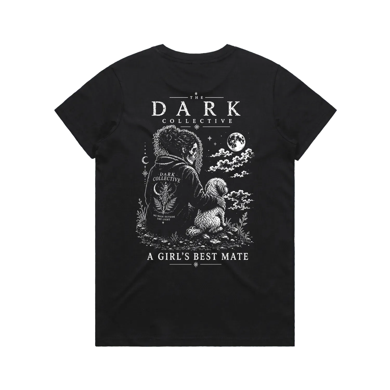 Black back flat lay