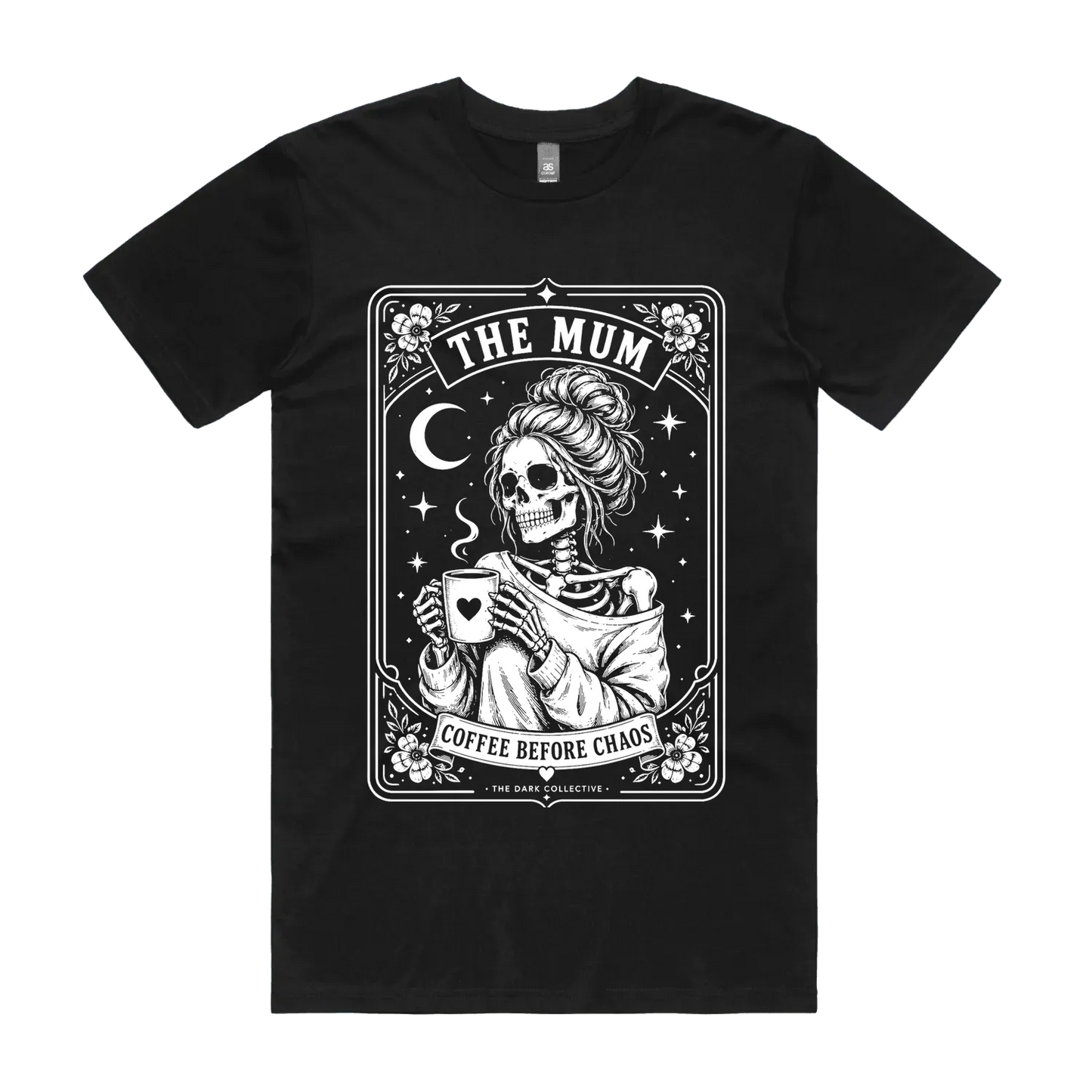 Black front flat lay