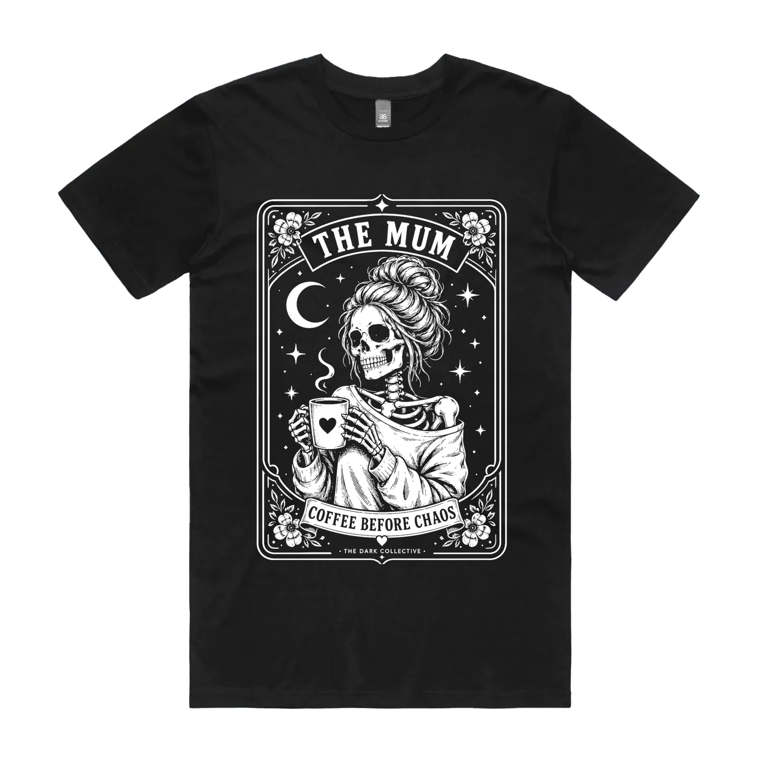 Black front flat lay