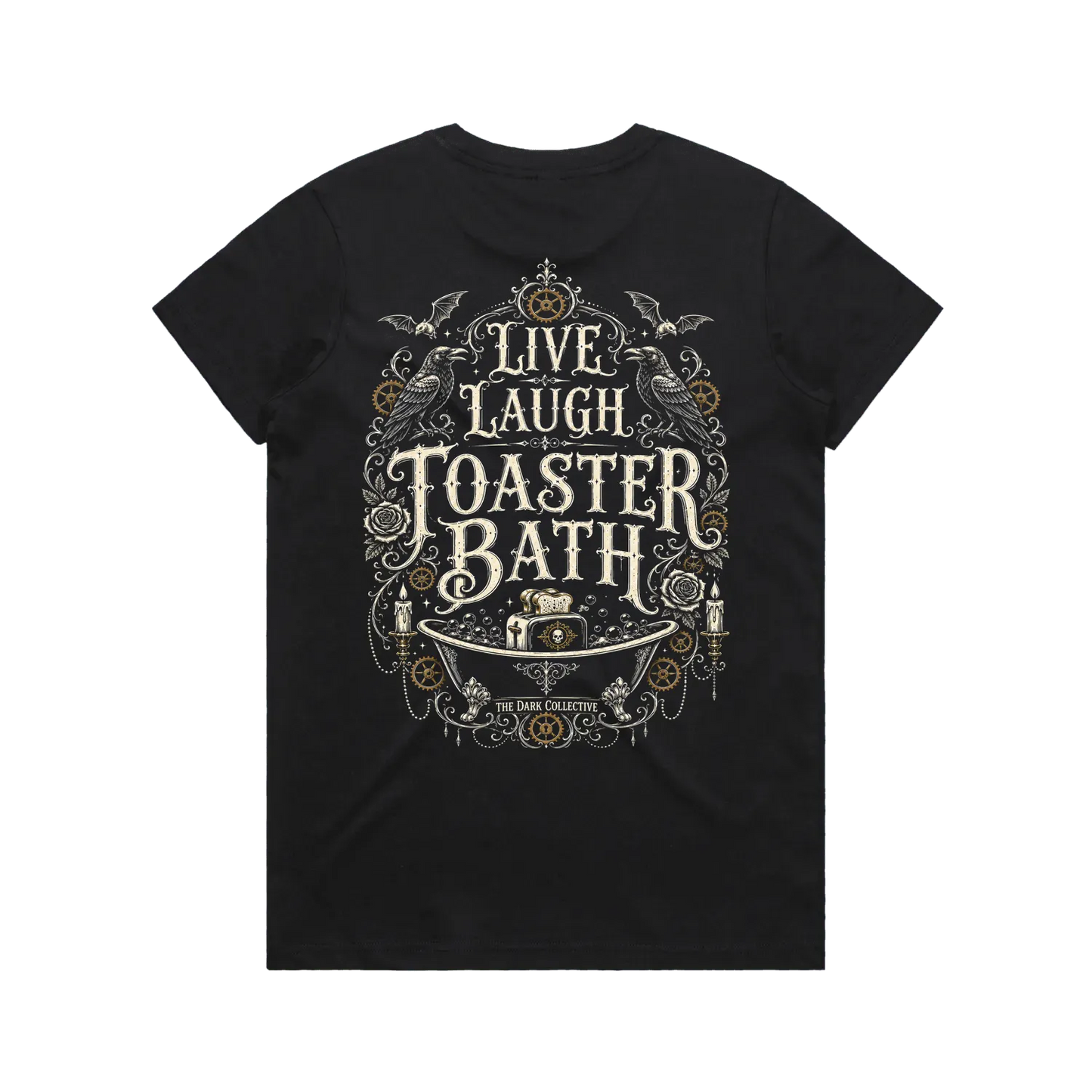 Black back flat lay