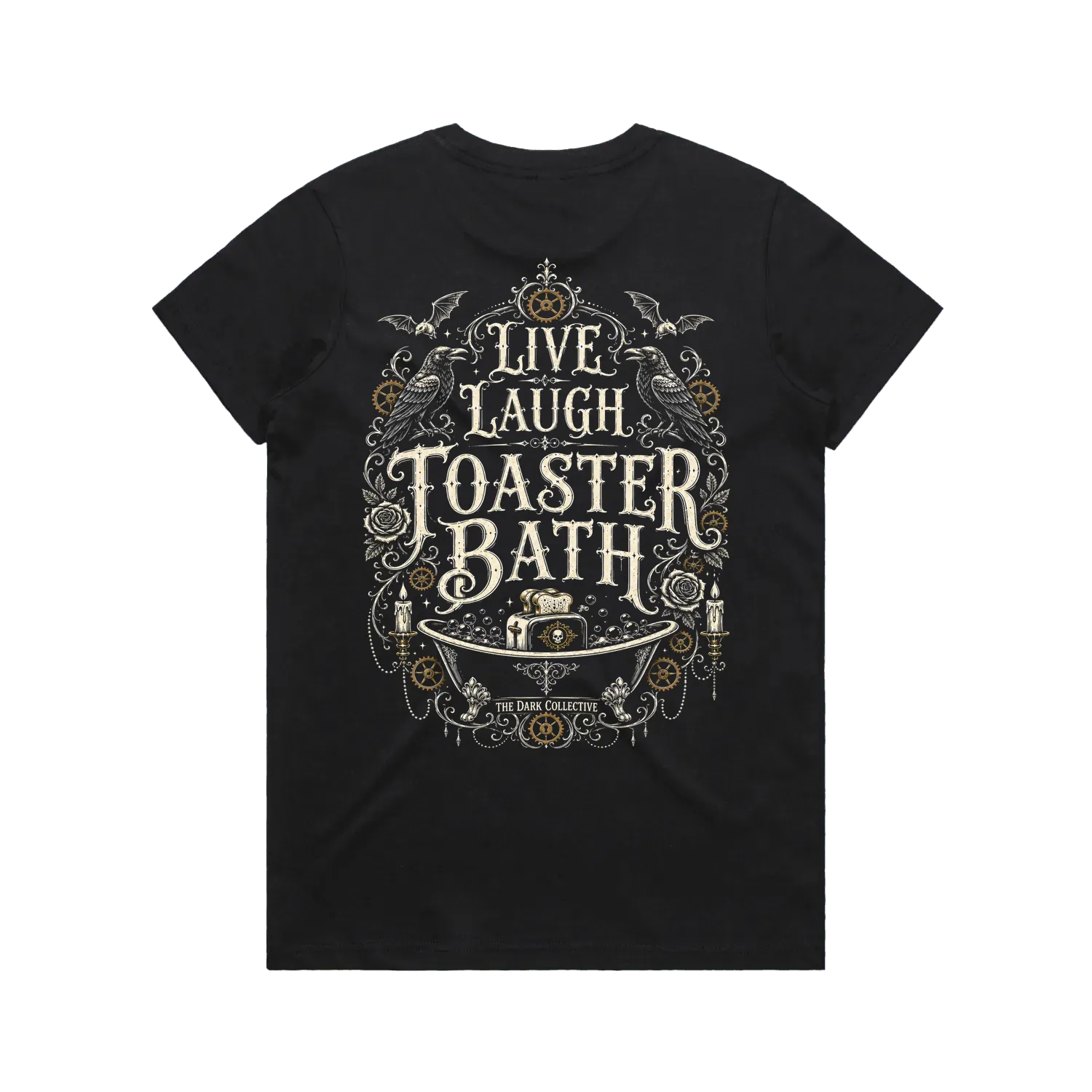 Black back flat lay